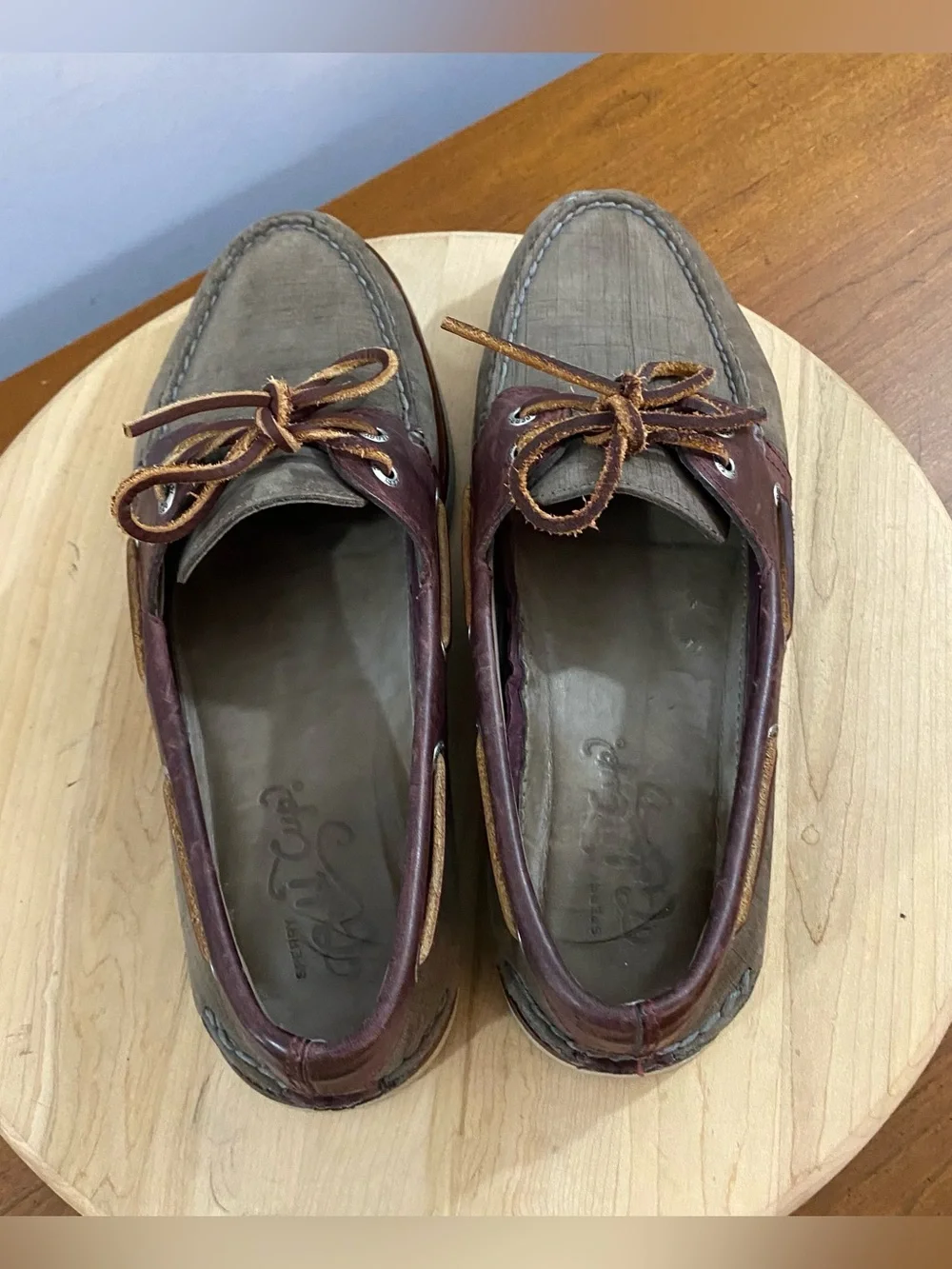 Sperry Gold Cup Mens 10.5 M Original Boat Shoes Two Tone Leather Brown Top-Sider